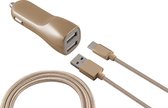 Ksix BXCRU2MD Auto Goud, Metallic oplader voor mobiele apparatuur