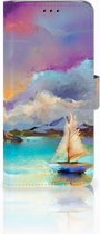 Geschikt voor Samsung Galaxy J6 2018 Uniek Bookcase Hoesje Boat