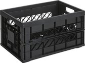 Sunware Square Heavy Duty Folding Crate 45L - noir