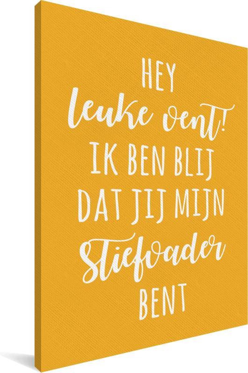 Bol Com Leuk Cadeau Voor Stiefvader Met Tekst Hey Leuke Vent Ik Ben Blij Dat Jij Mijn