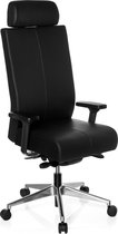 hjh office Pro -Tec XXL - Chaise de bureau - Cuir - Noir
