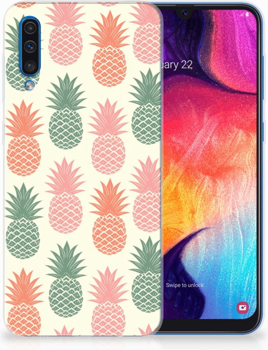 Samsung Galaxy A50 Siliconen Case Ananas