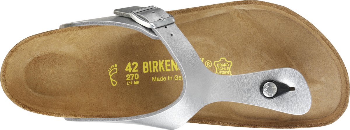 Birkenstock Gizeh regular Birko-Flor Zilver