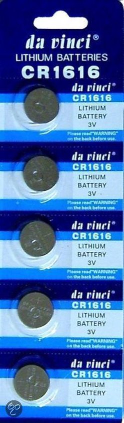 Pile bouton au lithium CR1616 (5 pièces)
