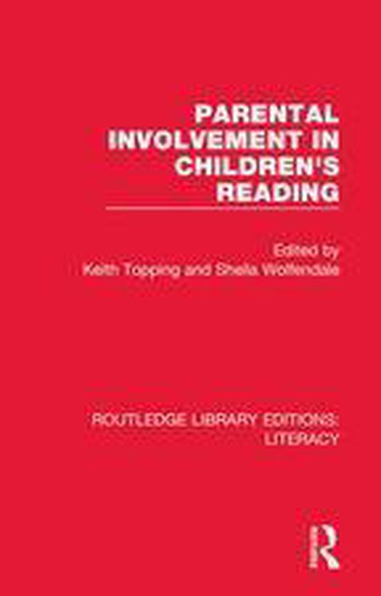 Routledge Library Editions: Literacy - Parental Involvement  ... - cover
