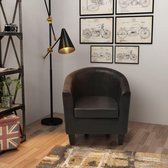 Fauteuil zwart kunstleer (incl. vloerviltjes)
