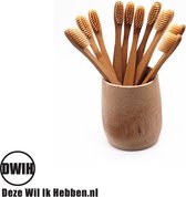 Bamboe Beige Tandenborstel set van 2 stuks | Zacht/medium voor gevoelige tandvlees | Biologisch afbreekbaar