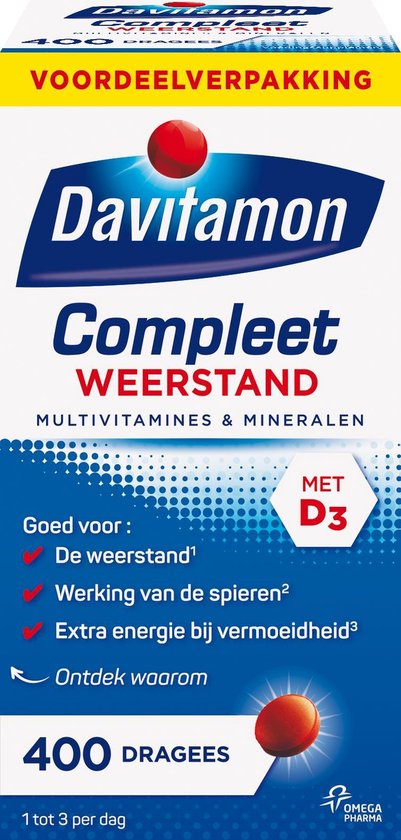 Davitamon Compleet Weerstand - multivitamine en mineralen - 400 dragees