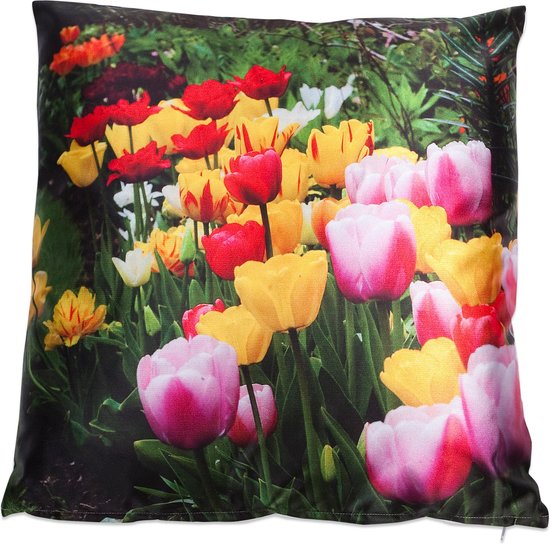 In The Mood Tulipes - Sierkussen - 45x45 cm - Multi