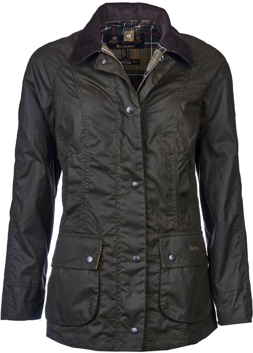 Beadnell classic wax jacket W Olijf