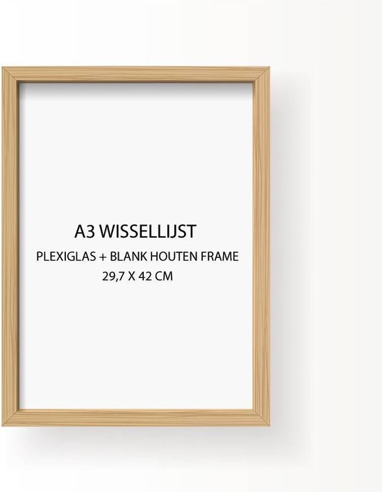 DesignClaud A3 Frame Budget Wissellijst Fotolijst - Blank hout | bol