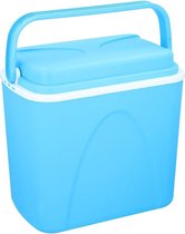 Blauwe kunststof camping / vakantie coolbox 24 liter