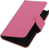 Roze Effen booktype cover hoesje voor Samsung Z1 Z130