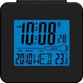Denver Radiografische Wekker - Digitale Wekker - Reiswekker - Radio Controle - Tijdzone aanpassen - Thermometer - REC34 - Zwart