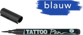 KREUL Blauwe Tattoo Stift - Tattoo pen voor creatief schilderen en decoreren van niet-vettige huid – voor strand, feest, carnaval en kinderen verjaardag