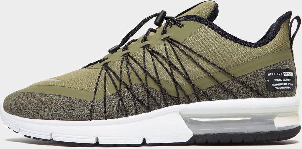 Nike Air Max Sequent 4 Utility Sneakers Heren - Med Olive/Mtlc  Silver-Black-Wh - Maat 40.5 | bol.com