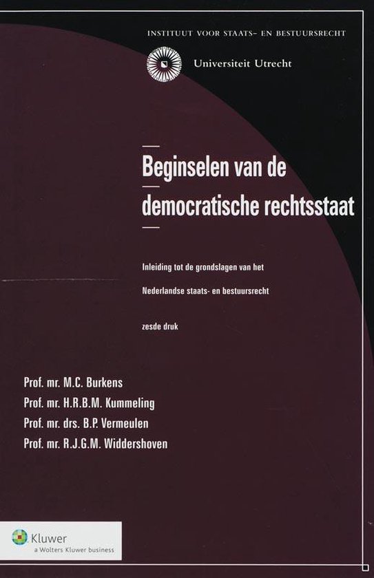 Cover van het boek 'Beginselen van de democratische rechtsstaat / druk 6' van M.C. Burkens