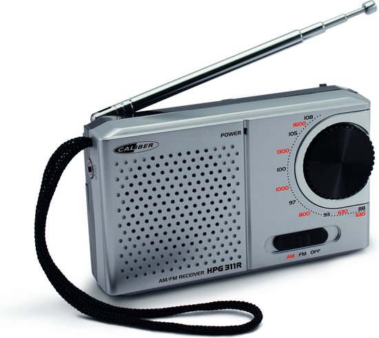 Caliber Draagbare Radio Batterijen Zakformaat Miniradio AM/FM Radio met... | bol.com