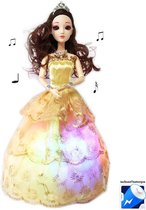 Little Dancing Princess - Speelgoed pop- prinsesje met lichtjes en muziek - goud (incl. batterijen)