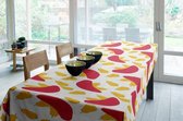 Joy@home Tafellaken - Tafelkleed - Tafelzeil  - Afgewerkt Met Biaislint - Opgerold op dunne rol - Geen plooien - Trendy - Peren Rood