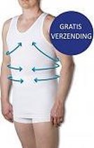 Heren correctiehemd - Tank Top "Milan" - kleur WIT - maat XXL