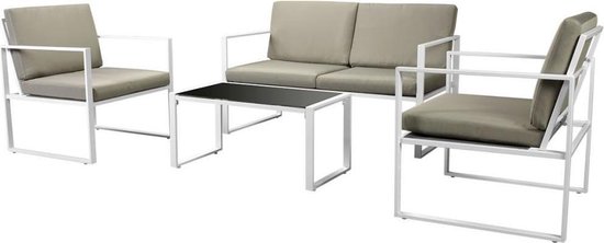 Tuin Loungeset Wit Staal 12-delig MET Tafel / Lounge set tuin / Relax bank  / Lounge... | bol.com