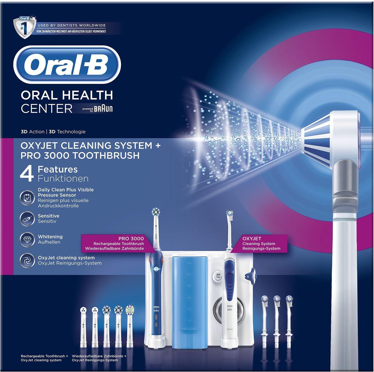 Oral-B OxyJet Flosapparaat + Oral-B 3000 - Elektrische Tandenborstel |