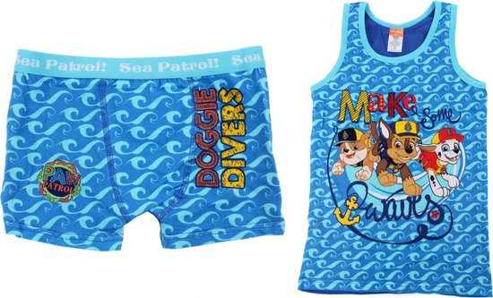 Nickelodeon Ondergoed Set (boxer+hemd) Paw Patrol Blauw Mt 92/98 | bol.com