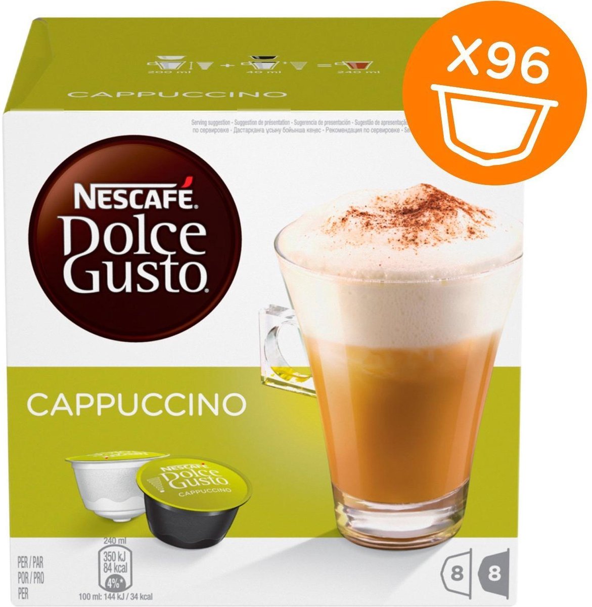 Koel vrijgesteld satire Nescafé Dolce Gusto Cappuccino - 6 x 16 capsules | bol.com