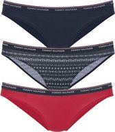 Tommy Hilfiger 3-pack dames bikinislip - rood/blauw