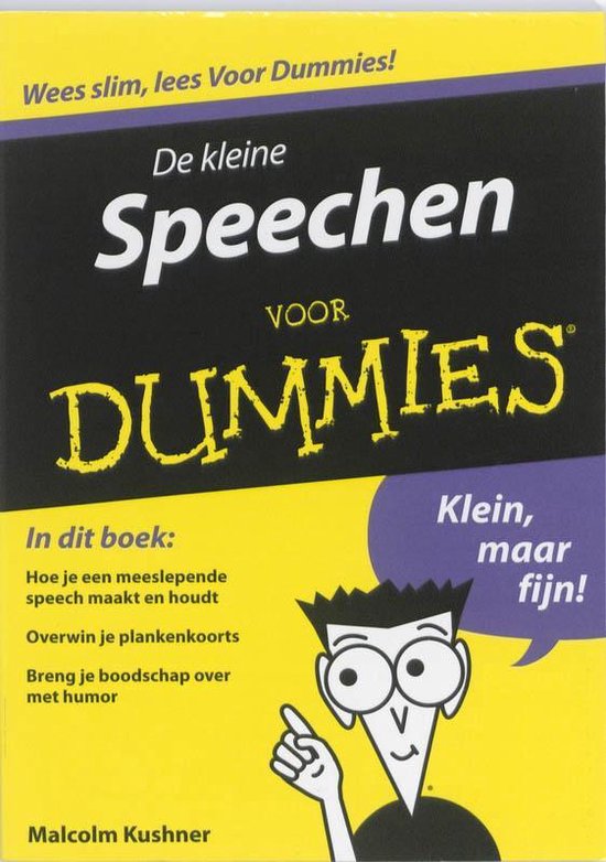 Cover van het boek 'De kleine Speechen voor Dummies' van M. Kushner