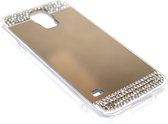 Spiegel diamanten hoesje goud Geschikt voor Samsung Galaxy S5 (Plus) / Neo