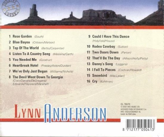 Lynn Anderson [Country Legends], Lynn Anderson | Muziek | bol