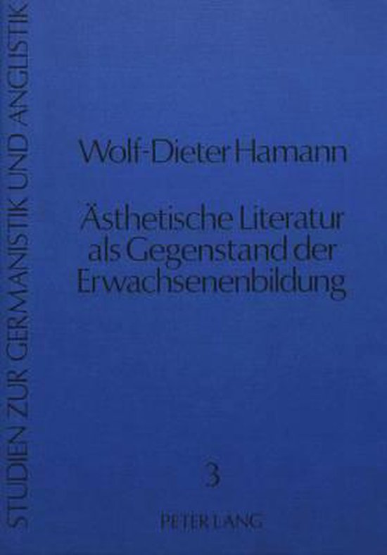 Aesthetische Literatur ALS Gegenstand Der Erwachsenenbildung - cover