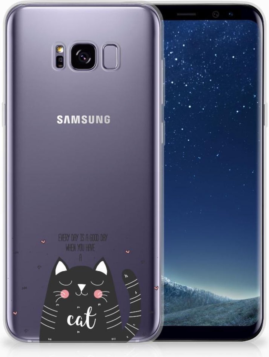 Samsung Galaxy S8 Plus Telefoonhoesje met Naam Cat Good Day