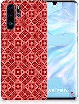 Huawei P30 Pro Uniek TPU Hoesje Batik Red