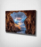 Ocean View Canvas - 30 x 40 cm - Landschap - Schilderij - Canvas - Slaapkamer - Wanddecoratie  - Slaapkamer - Foto op canvas