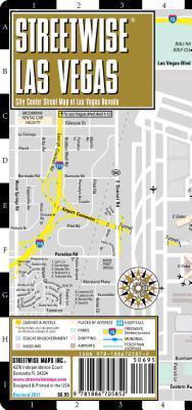 Streetwise Las Vegas Map - Laminated City Street Map of Las Vegas ...
