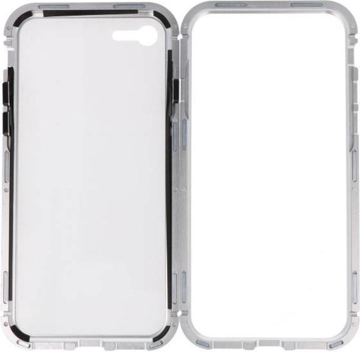 Wit Magnetisch Back Cover Hoesje voor Apple iPhone 7 / 8