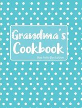 Grandma's Cookbook Blue Polka Dot Edition