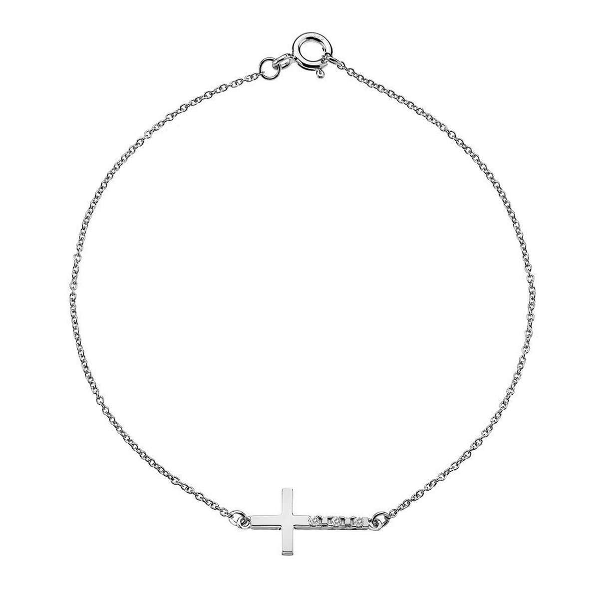 S.Sparkle Sideways Cross Bracelet
