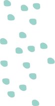 Muurstickers stipjes mintgroen | 20 stippen muurstickers | Mint groen | Polka dots stickers
