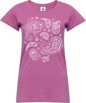 Yoga-T-Shirt "paisley" - rose wine S Loungewear shirt YOGISTAR