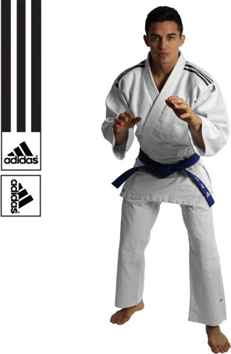adidas Judopak J350 Club Junior  Judopak - Unisex - wit/zwart Maat/ Lichaamslengte 170 cm - adidas