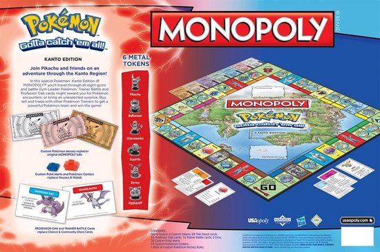 Overleven Af en toe verdwijnen Monopoly Pokémon Kanto Edition - Bordspel | Games | bol.com