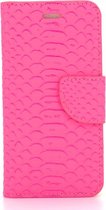 Schubbenprint Boekmodel Hoesje Apple iPhone 7 - iPhone 8 - iPhone SE (2020) - Pink
