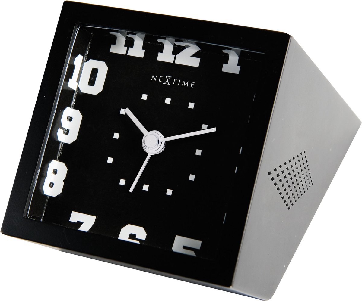 NeXtime Square - Tafelklok - Kunststof - Zwart