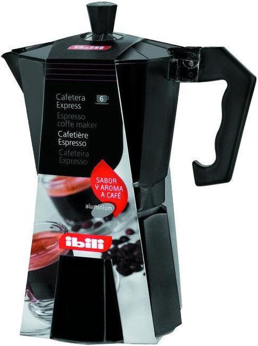 Kitchen Basics Espressomaker - zwart - 3 kops