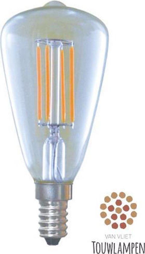Waakzaamheid Speciaal Logisch Kleine retro filament LED-bulb Edison lamp kleine fitting E14 | bol.com