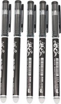 Erasable Friction Roller Ball Pen 0,5 mm - uitwisbaar - zwart 5 pack